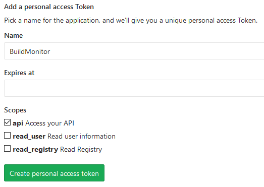 Access Token Settings